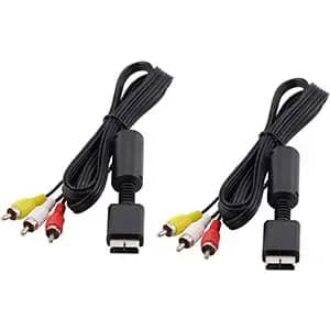 ZRM&E 2-Pack 1.8m Playstation PS2 AV Cable Game Console Component Accessories